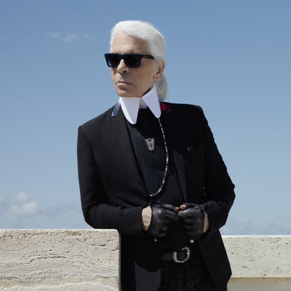 Portrait de Karl Lagerfeld, ex-directeur artistique de la maison FENDI.