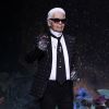 Le styliste Karl Lagerfeld - Défilé de mode "Fendi", collection Haute-Couture automne-hiver 2017/2018, à Paris. Le 5 juillet 2017