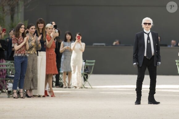 Karl Lagerfeld - Défilé de mode Haute-Couture automne-hiver 2017/2018 "Chanel" au Grand Palais à Paris. Le 4 juillet 2017 © Olivier Borde / Bestimage