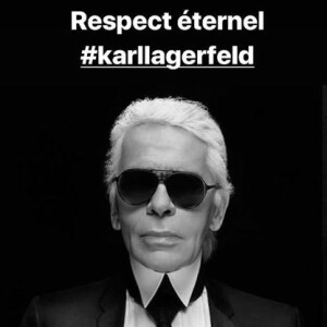 Laeticia Hallyday rend hommage à Karl Lagerfeld, sur Twitter et Instagram, le 19 février 2019.