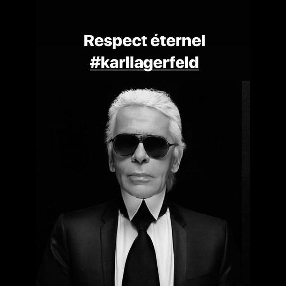 Laeticia Hallyday rend hommage à Karl Lagerfeld, sur Twitter et Instagram, le 19 février 2019.