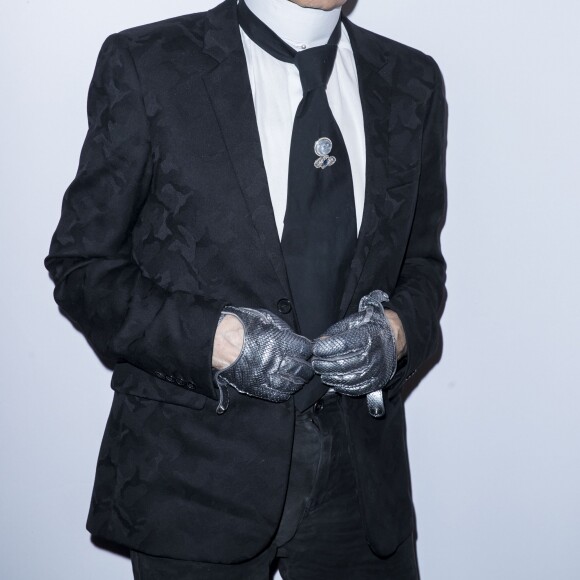 Semi-exclusif - Karl Lagerfeld - Dîner "Sauver la vie" pour la fondation Descartes au Pavillon Ledoyen à Paris le 30 novembre 2016. © Olivier Borde/Bestimage