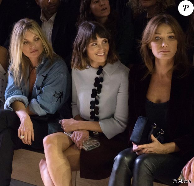 Rihanna, Kate Moss, Gemma Arterton et Carla Bruni au premier rang du défilé Christian Dior à Paris, en 2016.