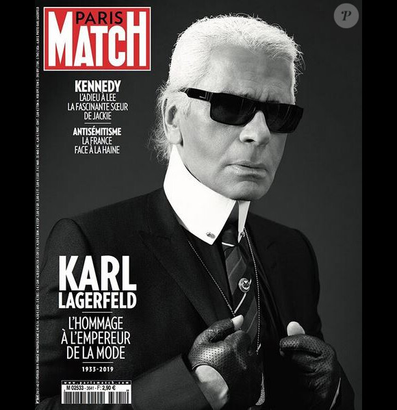 Karl Lagerfeld en couverture du nouveau numéro de Paris Match.