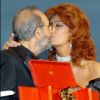 Stanley Donen et Sophia Loren à la 61e Mostra de Venise en septembre 2004