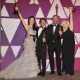 Elizabeth Chai Vasarhelyi, Jimmy Chin, Evan Hayes, Shannon Dill (Oscar du meilleur film documentaire pour le film "Free Solo") - Pressroom de la 91ème cérémonie des Oscars 2019 au théâtre Dolby à Los Angeles, le 24 février 2019.