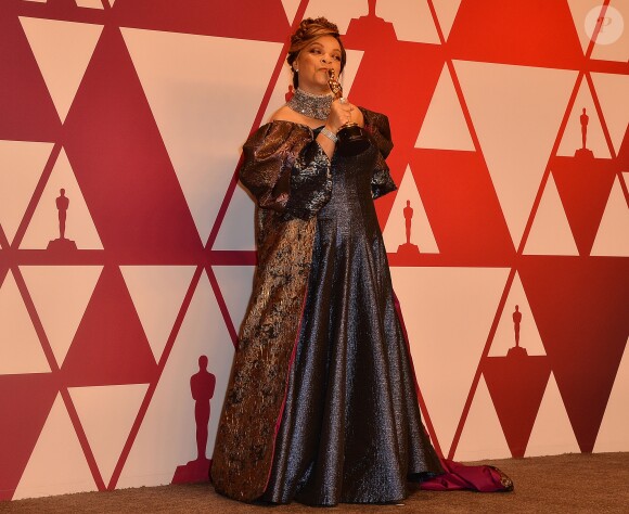 Ruth E. Carter (Oscar de la meilleure création de costumes pour "Black Panther") - Pressroom de la 91ème cérémonie des Oscars 2019 au théâtre Dolby à Los Angeles, le 24 février 2019.