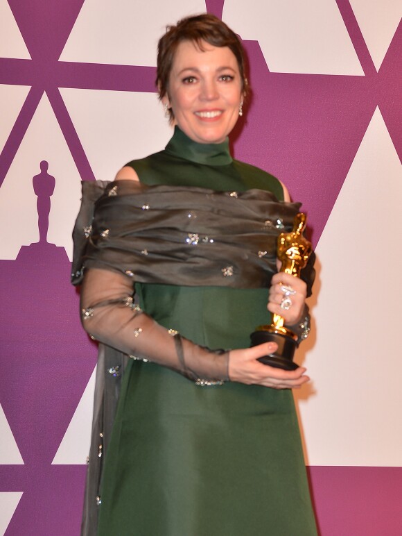 Olivia Colman (Oscar de la meilleure actrice pour le film "La Favorite") - Pressroom de la 91ème cérémonie des Oscars 2019 au théâtre Dolby à Los Angeles, le 24 février 2019.
