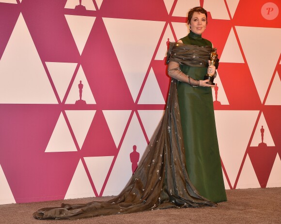 Olivia Colman (Oscar de la meilleure actrice pour le film "La Favorite") - Pressroom de la 91ème cérémonie des Oscars 2019 au théâtre Dolby à Los Angeles, le 24 février 2019.