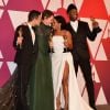 Rami Malek (Oscar du meilleur acteur pour le film "Bohemian Rhapsody"), Olivia Colman (Oscar de la meilleure actrice pour le film "La Favorite"), Regina King (Oscar de la meilleure actrice dans un second rôle pour le film "Si Beale Street pouvait parler"), Mahershala Ali (Oscar du meilleur acteur dans un second rôle pour le film "Green Book : Sur les routes du sud") - Pressroom de la 91ème cérémonie des Oscars 2019 au théâtre Dolby à Los Angeles, le 24 février 2019.
