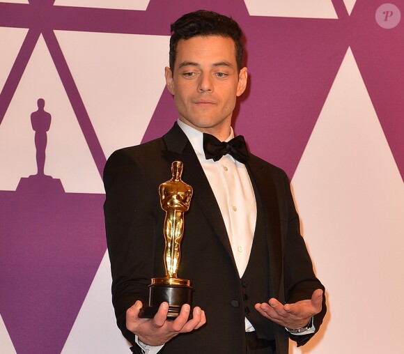 Rami Malek (Oscar du meilleur acteur pour le film "Bohemian Rhapsody") - Pressroom de la 91ème cérémonie des Oscars 2019 au théâtre Dolby à Los Angeles, le 24 février 2019.