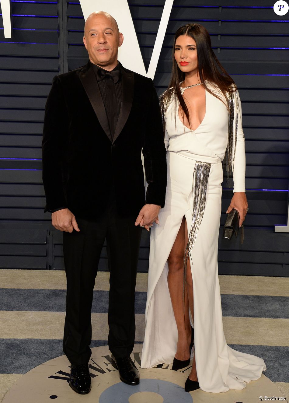 Vin Diesel Et Sa Compagne Paloma Jiménez à La Soirée Vanity Fair Oscar Party à Los Angeles Le 