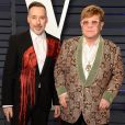 Elton John et son mari David Furnish à la soirée Vanity Fair Oscar Party à Los Angeles, le 24 février 2019