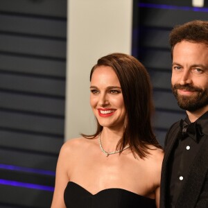 Natalie Portman et son mari Benjamin Millepied à la soirée Vanity Fair Oscar Party à Los Angeles, le 24 février 2019.