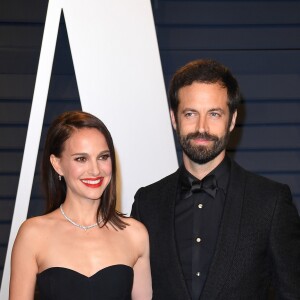 Natalie Portman et son mari Benjamin Millepied à la soirée Vanity Fair Oscar Party à Los Angeles, le 24 février 2019.