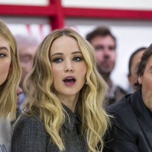 Karlie Kloss, Jennifer Lawrence et Pietro Beccari (PDG de Christian Dior Couture) au défilé de mode prêt-à-porter automne-hiver 2019/2020 "Christian Dior" au Musée Rodin à Paris le 26 février 2019. © Olivier Borde / Bestimage