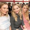 Karlie Kloss, Jennifer Lawrence et Cara Delevingne au défilé de mode Prêt-à-Porter automne-hiver 2019/2020 "Christian Dior" à Paris. Le 26 février 2019.