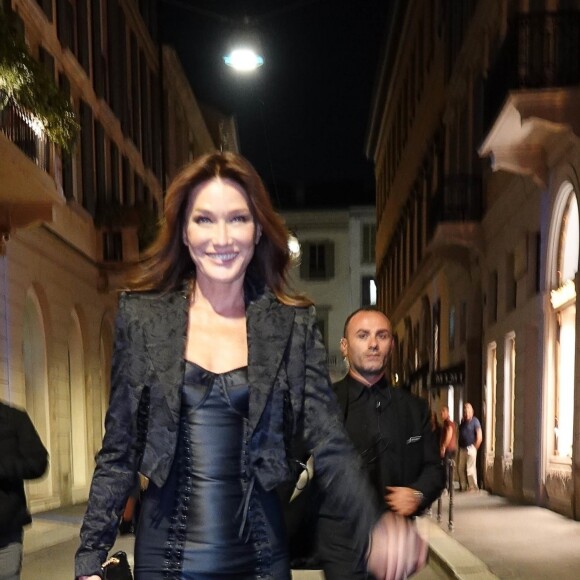 Carla Bruni - Les célébrités arrivent à l'after party D&G/Domenico Dolce lors de la Fashion Week Spring/Summer 2019 à l'hôtel Four Seasons à Milan en Italie, le 24 septembre 2018.