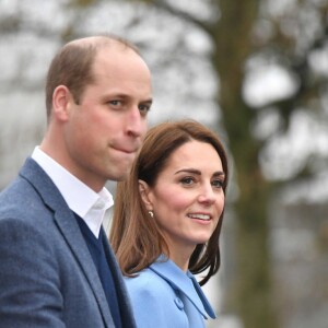 Le prince William, duc de Cambridge et Kate Catherine Middleton, duchesse de Cambridge en visite au centre "SureStart Facility" à Ballymena lors de leur voyage officiel en Irlande. Le 28 février 2019