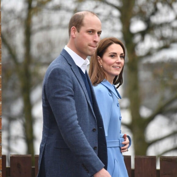 Le prince William, duc de Cambridge et Kate Catherine Middleton, duchesse de Cambridge en visite au centre "SureStart Facility" à Ballymena lors de leur voyage officiel en Irlande. Le 28 février 2019