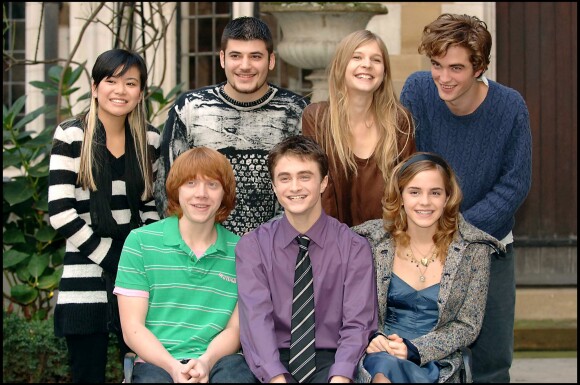 Les jeunes acteurs du film "Harry Potter et la Coupe de feu" à Londres, en 2005.