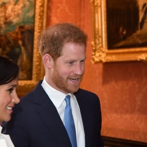 Meghan Markle et le prince Harry - La famille royale britannique réunie pour fêter le 50ème anniversaire de l'investiture du prince Charles au palais de Buckingham, le 5 mars 2019.