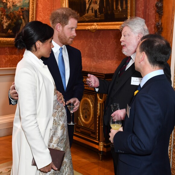 Meghan Markle et le prince Harry - La famille royale britannique réunie pour fêter le 50ème anniversaire de l'investiture du prince Charles au palais de Buckingham, le 5 mars 2019.