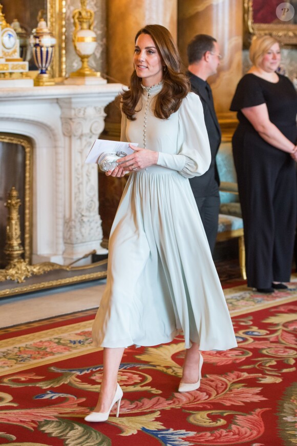 Kate Middleton - La famille royale britannique réunie pour fêter le 50ème anniversaire de l'investiture du prince Charles au palais de Buckingham, le 5 mars 2019.