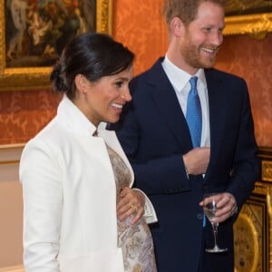 Meghan Markle et le prince Harry - La famille royale britannique réunie pour fêter le 50ème anniversaire de l'investiture du prince Charles au palais de Buckingham, le 5 mars 2019.