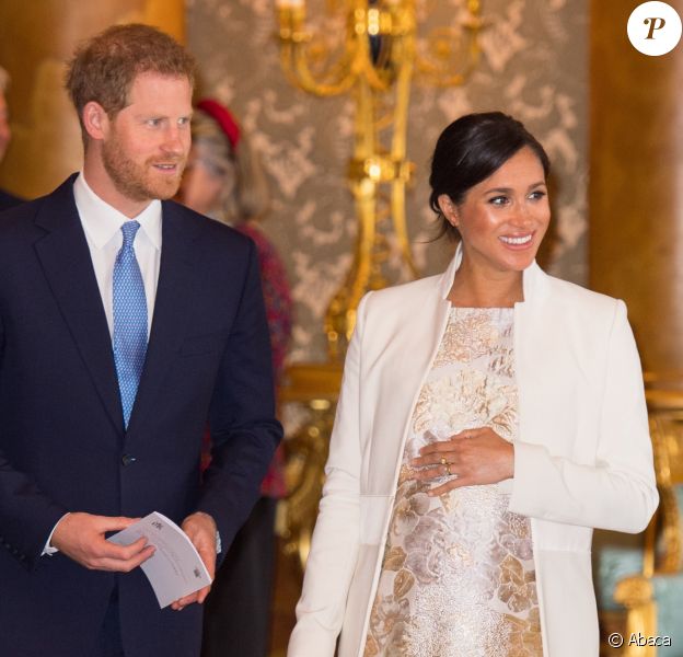 Meghan Markle et le prince Harry - La famille royale britannique réunie pour fêter le 50ème anniversaire de l'investiture du prince Charles au palais de Buckingham, le 5 mars 2019.