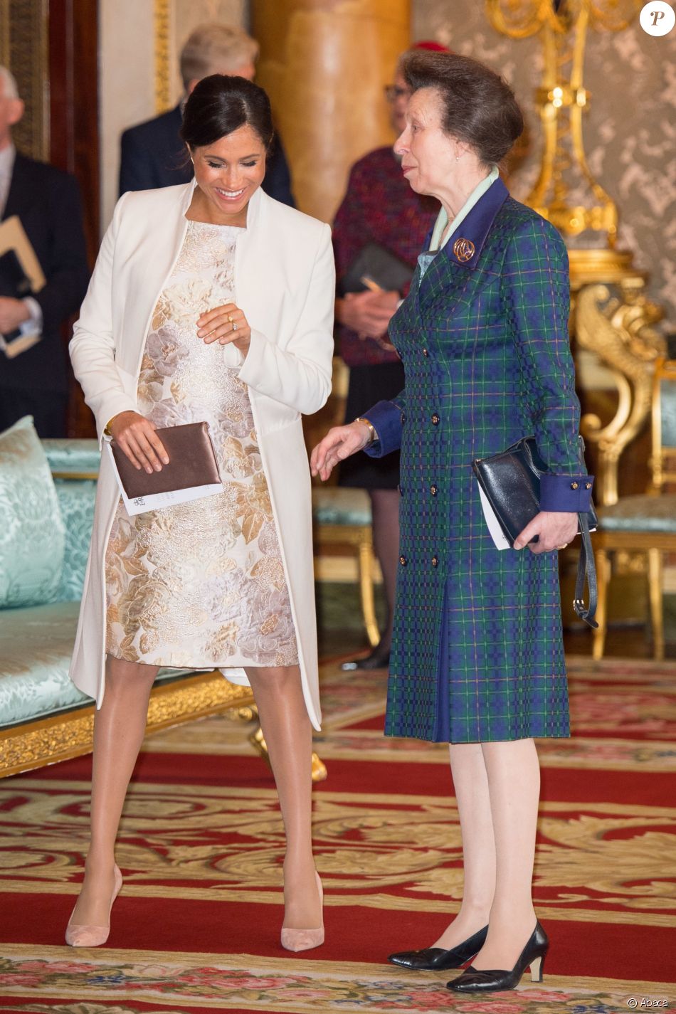 Meghan Markle - La famille royale britannique réunie pour fêter le 50ème anniversaire de l&#039;investiture du prince Charles au palais de Buckingham, le 5 mars 2019.