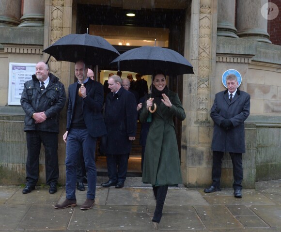 Le prince William, duc de Cambridge, et Kate Catherine Middleton, duchesse de Cambridge, en visite à la "Blackpool Tower" à Blackpool. Le 6 mars 2019
