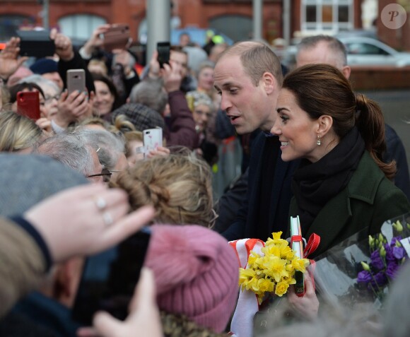 Le prince William, duc de Cambridge, et Kate Catherine Middleton, duchesse de Cambridge, en visite à la "Blackpool Tower" à Blackpool. Le 6 mars 2019