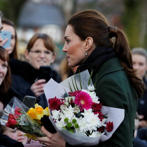 Kate Catherine Middleton, duchesse de Cambridge en visite au Revoe Park à Blackpool. Le 6 mars 2019