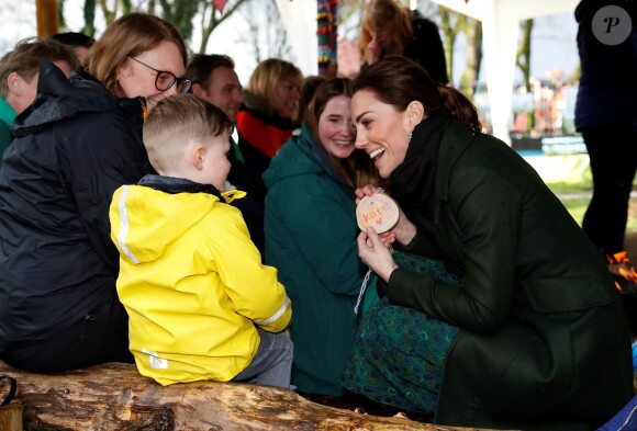 Kate Catherine Middleton, duchesse de Cambridge en visite au Revoe Park à Blackpool. Le 6 mars 2019