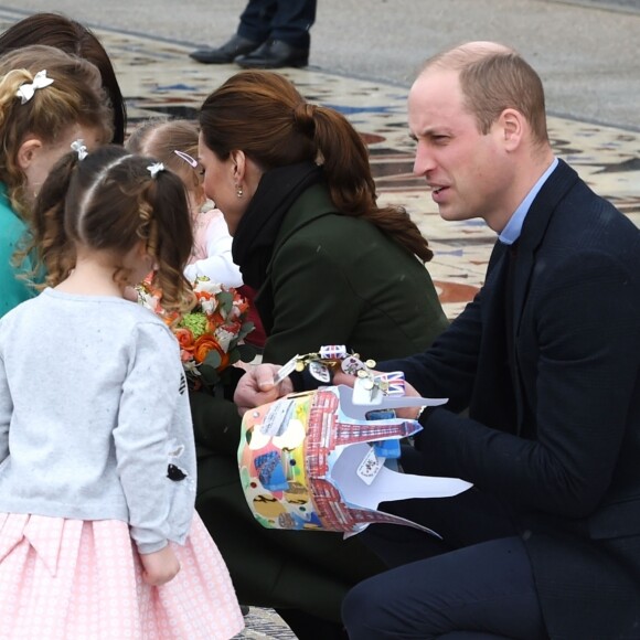 Le prince William, duc de Cambridge, et Kate Catherine Middleton, duchesse de Cambridge, à la sortie de la "Blackpool Tower" à Blackpool. Le 6 mars 2019