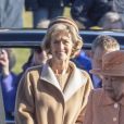 Penelope Knatchbull, comtesse Mountbatten de Birmanie - La reine Elisabeth II d'Angleterre à son arrivée au service religieux de l'église paroissiale de West Newton. Le 3 février 2019