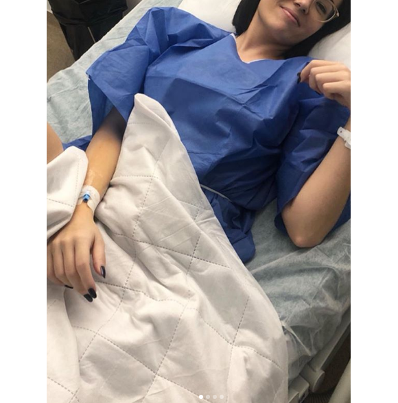 Agathe Auproux à l'hôpital, 11 mars 2019, sur Instagram