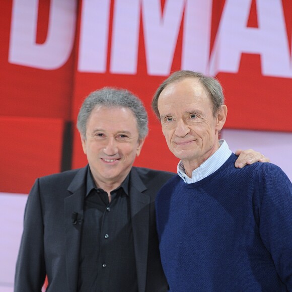 Exclusif - Michel Drucker et Jean-Claude Killy - Enregistrement de l'émission "Vivement Dimanche" présentée par M. Drucker à Paris le 6 mars 2019, diffusée le 17 mars. © Guillaume Gaffiot/Bestimage