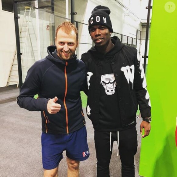 Kristian Huselius pose avec Paul Pogba sur Instagram, le 1er mars 2018.