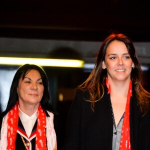 La princesse Stéphanie de Monaco et ses filles Pauline Ducruet (présidente de l'événement) et Camille Gottlieb - 6ème édition de "New Generation", compétition pour de jeunes artistes présentée par le festival international du cirque de Monte-Carlo à l'Espace Fontvieille à Monté-Carlo, Monaco le 4 février 2017. © Michael Alesi/Pool restreint Monaco/Bestimage