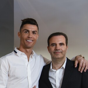 Paulo Ramos et Cristiano Ronaldo - Cristiano Ronaldo ouvre une clinique de greffe de cheveux "Insparya Hair Clinic'" à Madrid, Espagne, le 18 mars 2019.