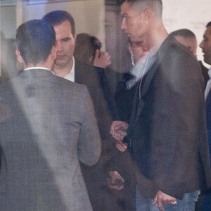 Paulo Ramos et Cristiano Ronaldo - Cristiano Ronaldo ouvre une clinique de greffe de cheveux "Insparya Hair Clinic'" à Madrid, Espagne, le 18 mars 2019.