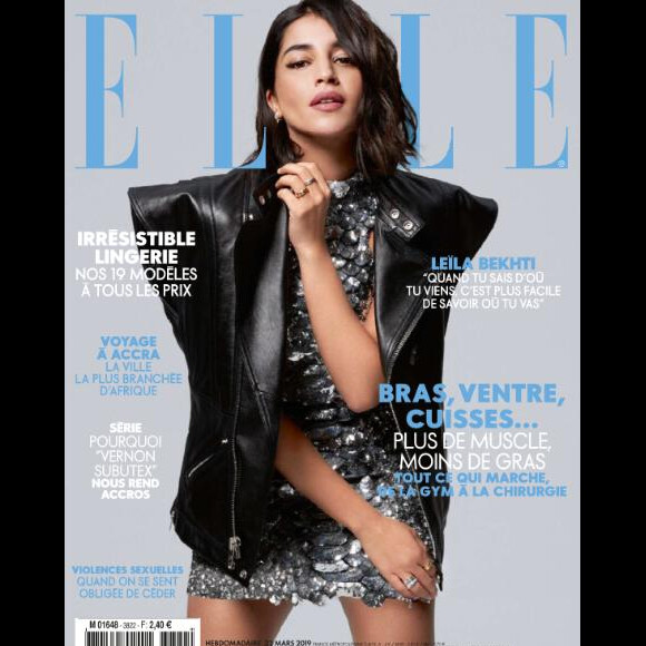 Leïla Bekhti en couverture du magazine "ELLE" - en kiosques le 22 mars 2019.