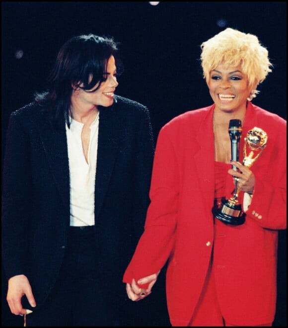 Michael Jackson et Diana Ross, à Monaco, en 1996. 
