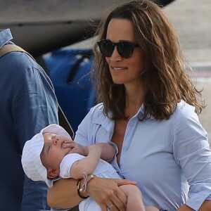 Exclusif- Pippa Middleton, son mari James Matthews, leur fils Arthur et toute la famille Middleton, à Saint-Barthélémy, le 8 janvier 2019.