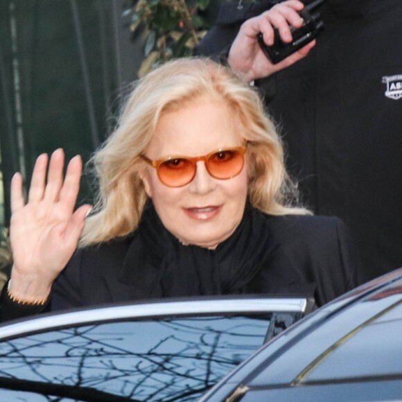 Sylvie Vartan au studio Gabriel pour l'enregistrement de l'émission Vivement Dimanche, Paris, le 18 mars 2019.