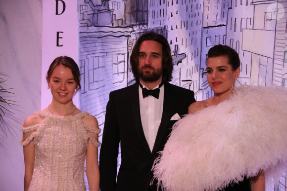 Salle des étoiles du sporting d'hivers - Bal de la Rose sur le thème de New York ordonné par le couturier Karl Lagerfeld - Les arrivées de Alexandra de Hanovre, Charlotte Casiraghi et son nouveau compagnon Dimitri Rassam. Monaco le 24 mars 2018 © Cyril Dodergny / Nice Matin / Bestimage