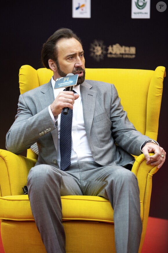 Nicolas Cage en conférence de presse lors du 3ème Festival International du Film de Macao, le 8 décembre 2018. © Future-Image via Zuma Press/Bestimage