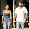 Matt Pokora et sa compagne Christina Milian sont allés déjeuner en amoureux au restaurant Mauro à coté de Fred Segal à West Hollywood. Le 25 octobre 2018.